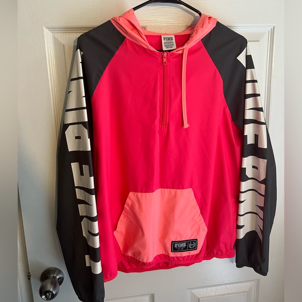 Pink quarter zip hoodie